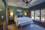 Comfortable King Master with Ceiling Fan, AC, Windows
